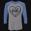Unisex Triblend Three-Quarter Raglan T-Shirt Thumbnail