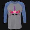 Unisex Triblend Three-Quarter Raglan T-Shirt Thumbnail