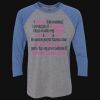 Unisex Triblend Three-Quarter Raglan T-Shirt Thumbnail