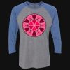 Unisex Triblend Three-Quarter Raglan T-Shirt Thumbnail