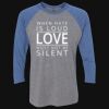 Unisex Triblend Three-Quarter Raglan T-Shirt Thumbnail