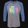 Unisex Triblend Three-Quarter Raglan T-Shirt Thumbnail