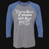 Unisex Triblend Three-Quarter Raglan T-Shirt Thumbnail