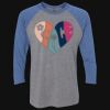 Unisex Triblend Three-Quarter Raglan T-Shirt Thumbnail