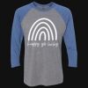 Unisex Triblend Three-Quarter Raglan T-Shirt Thumbnail