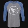 Unisex Triblend Three-Quarter Raglan T-Shirt Thumbnail