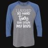 Unisex Triblend Three-Quarter Raglan T-Shirt Thumbnail