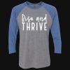Unisex Triblend Three-Quarter Raglan T-Shirt Thumbnail