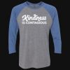 Unisex Triblend Three-Quarter Raglan T-Shirt Thumbnail