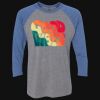 Unisex Triblend Three-Quarter Raglan T-Shirt Thumbnail