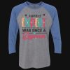 Unisex Triblend Three-Quarter Raglan T-Shirt Thumbnail