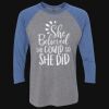 Unisex Triblend Three-Quarter Raglan T-Shirt Thumbnail