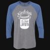 Unisex Triblend Three-Quarter Raglan T-Shirt Thumbnail