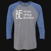 Unisex Triblend Three-Quarter Raglan T-Shirt Thumbnail
