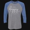 Unisex Triblend Three-Quarter Raglan T-Shirt Thumbnail