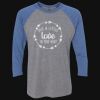 Unisex Triblend Three-Quarter Raglan T-Shirt Thumbnail