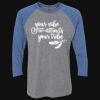 Unisex Triblend Three-Quarter Raglan T-Shirt Thumbnail