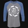Unisex Triblend Three-Quarter Raglan T-Shirt Thumbnail