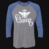 Unisex Triblend Three-Quarter Raglan T-Shirt Thumbnail