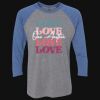 Unisex Triblend Three-Quarter Raglan T-Shirt Thumbnail