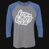 Unisex Triblend Three-Quarter Raglan T-Shirt Thumbnail