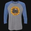 Unisex Triblend Three-Quarter Raglan T-Shirt Thumbnail
