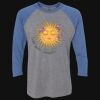 Unisex Triblend Three-Quarter Raglan T-Shirt Thumbnail