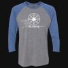 Unisex Triblend Three-Quarter Raglan T-Shirt Thumbnail