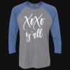 Unisex Triblend Three-Quarter Raglan T-Shirt Thumbnail