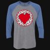 Unisex Triblend Three-Quarter Raglan T-Shirt Thumbnail