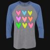 Unisex Triblend Three-Quarter Raglan T-Shirt Thumbnail