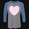 Unisex Triblend Three-Quarter Raglan T-Shirt Thumbnail