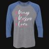 Unisex Triblend Three-Quarter Raglan T-Shirt Thumbnail