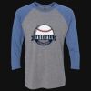 Unisex Triblend Three-Quarter Raglan T-Shirt Thumbnail