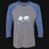 Unisex Triblend Three-Quarter Raglan T-Shirt Thumbnail