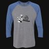 Unisex Triblend Three-Quarter Raglan T-Shirt Thumbnail