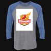 Unisex Triblend Three-Quarter Raglan T-Shirt Thumbnail