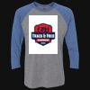 Unisex Triblend Three-Quarter Raglan T-Shirt Thumbnail