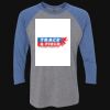 Unisex Triblend Three-Quarter Raglan T-Shirt Thumbnail