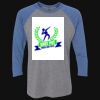 Unisex Triblend Three-Quarter Raglan T-Shirt Thumbnail