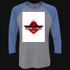 Unisex Triblend Three-Quarter Raglan T-Shirt Thumbnail