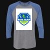 Unisex Triblend Three-Quarter Raglan T-Shirt Thumbnail