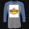 Unisex Triblend Three-Quarter Raglan T-Shirt Thumbnail