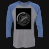 Unisex Triblend Three-Quarter Raglan T-Shirt Thumbnail