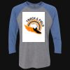 Unisex Triblend Three-Quarter Raglan T-Shirt Thumbnail