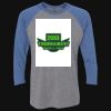 Unisex Triblend Three-Quarter Raglan T-Shirt Thumbnail