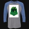 Unisex Triblend Three-Quarter Raglan T-Shirt Thumbnail