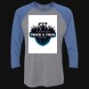 Unisex Triblend Three-Quarter Raglan T-Shirt Thumbnail