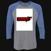 Unisex Triblend Three-Quarter Raglan T-Shirt Thumbnail