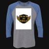 Unisex Triblend Three-Quarter Raglan T-Shirt Thumbnail